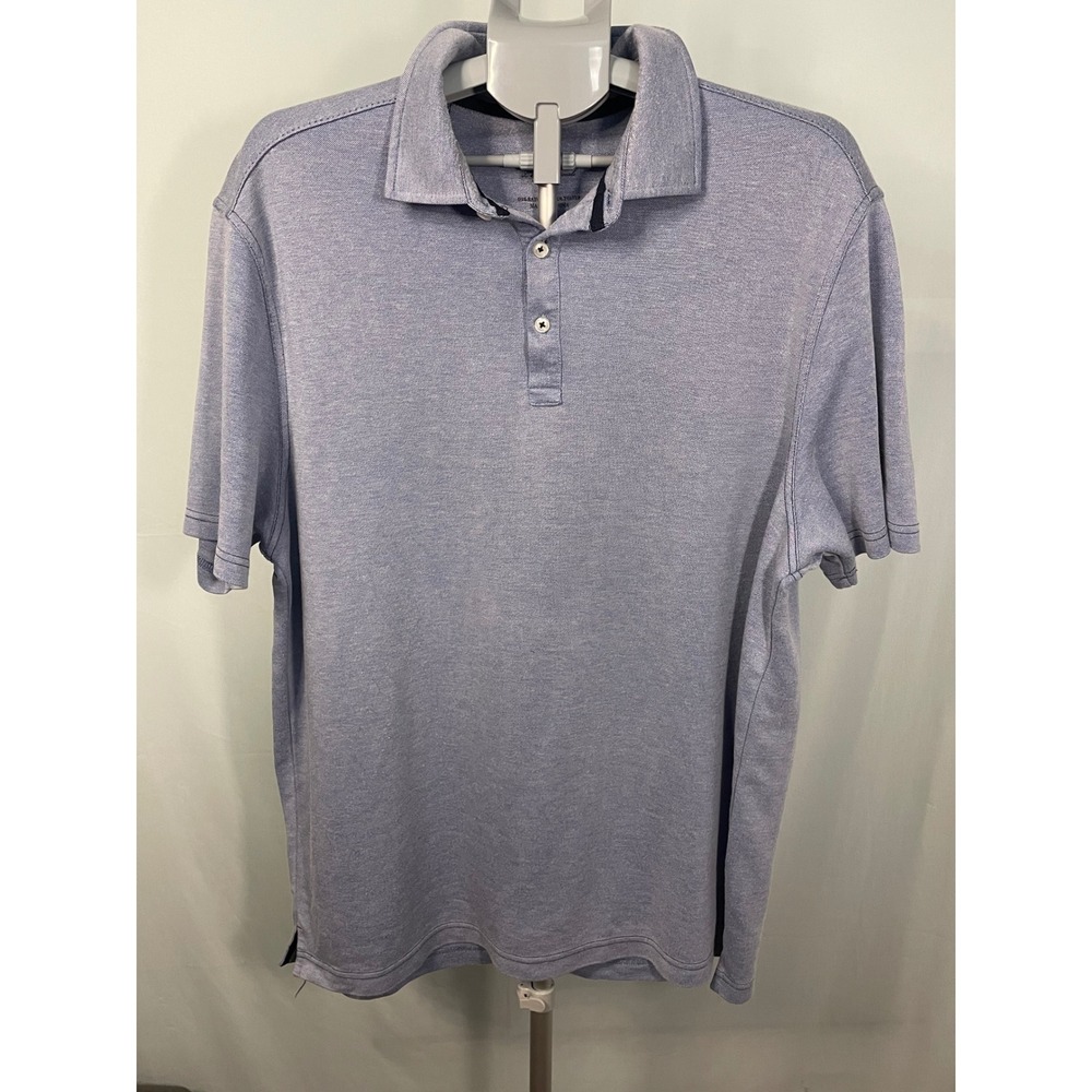 Nat Nast Luxury Originals Polo Shirt Mens XL Blue‎ Rayon Polyester Golf Casual